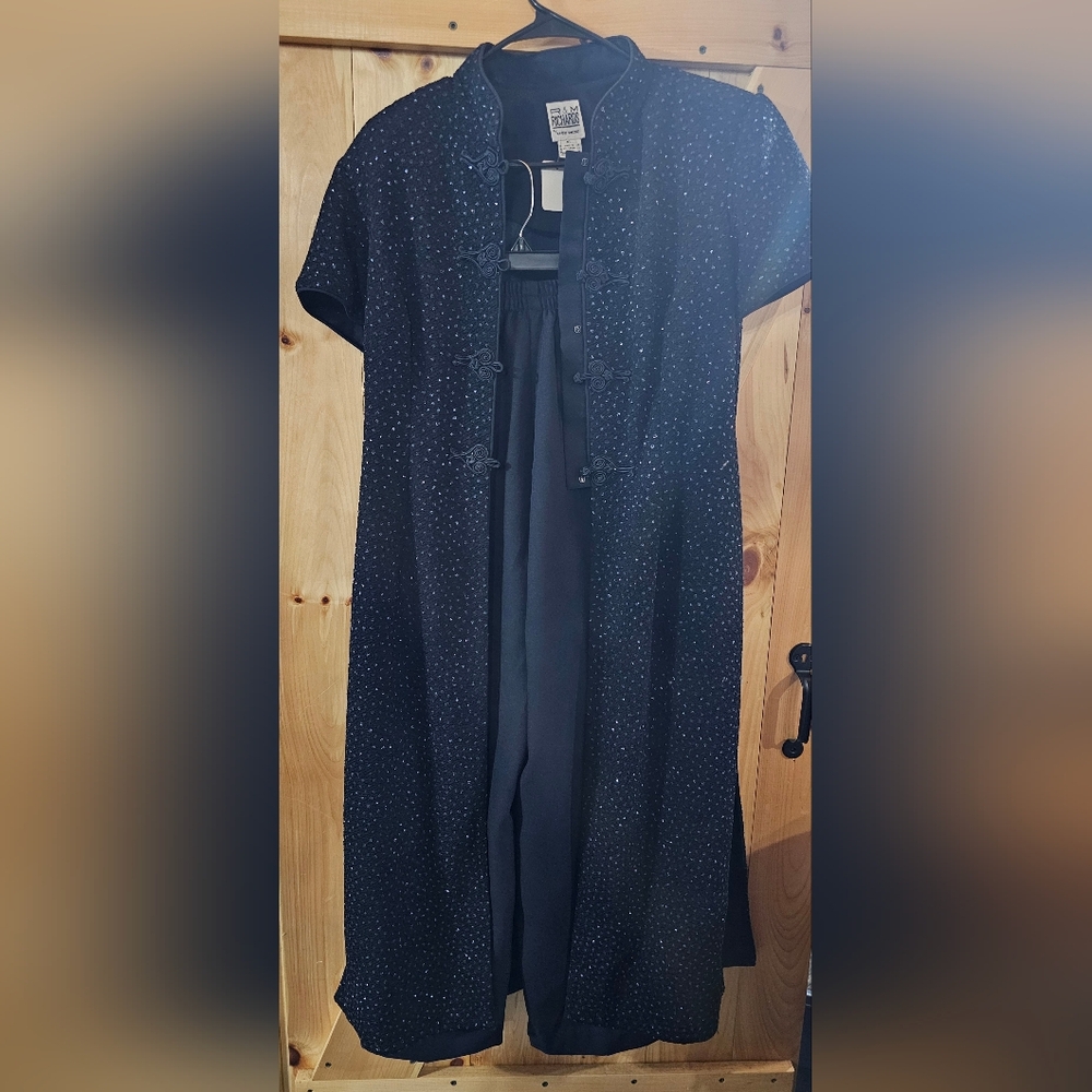 Vintage 2 piece sparkly jacket and pants suit